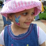 sofia with easter bunny facepaint