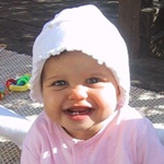 baby sofia with big smile