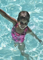 sofia at the pool