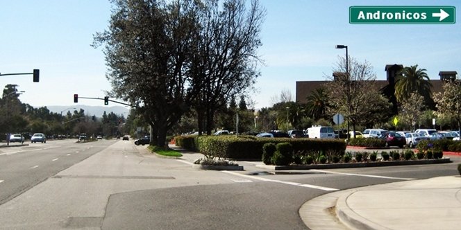 CLICK to continue: Right into Andronicos parking lot from Quarry Rd