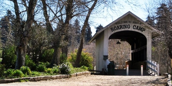 CLICK to continue: Roaring Camp covered bridge