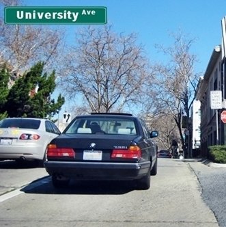CLICK to continue on University Avenue at Alma Road