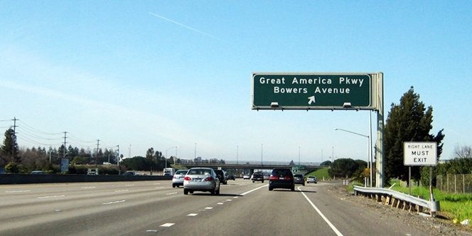 CLICK to continue: Great America Parkway exit off H101 N
