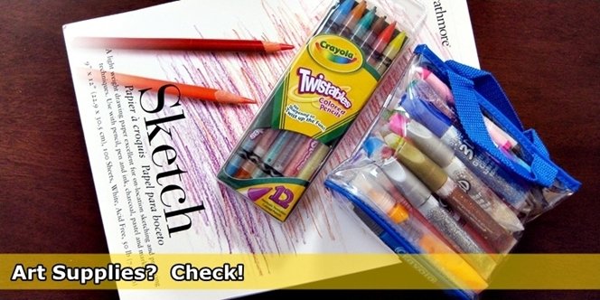 CLICK to continue: Art Supplies? Check!