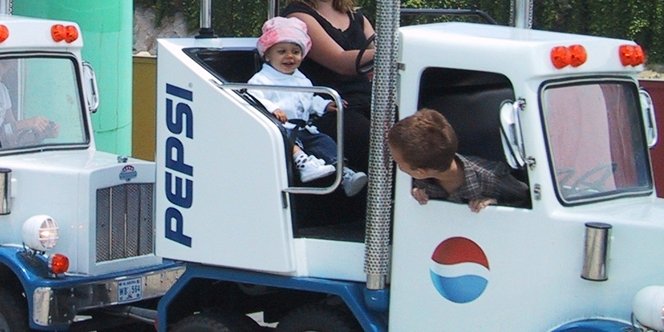 CLICK to continue: Sofia on the Pepsi trucks