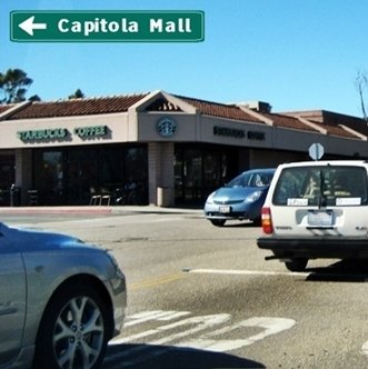 CLICK to go LEFT to Capitola Mall from Clares Street