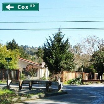 CLICK to go LEFT on Cox Road from Day Valley Road