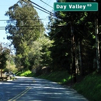 CLICK to continue on Day Valley Road at Cox Road