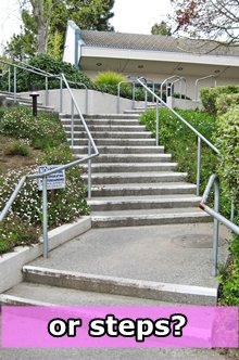 CLICK to go up the steps