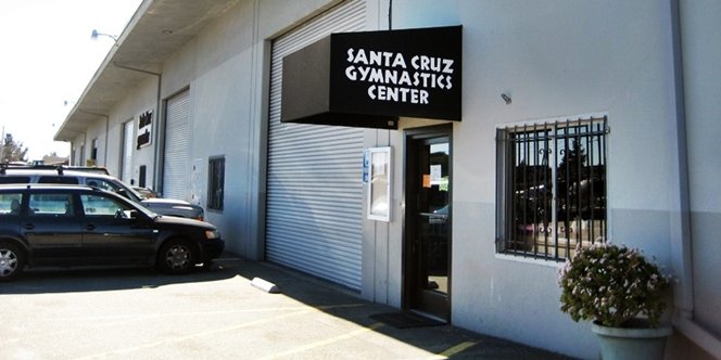 CLICK to continue: Entrance to Santa Cruz Gymnastics Center