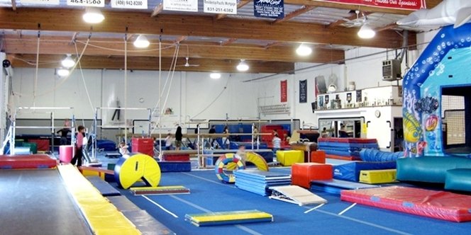 CLICK to continue: All the equipment Inside Santa Cruz Gymnastics Center