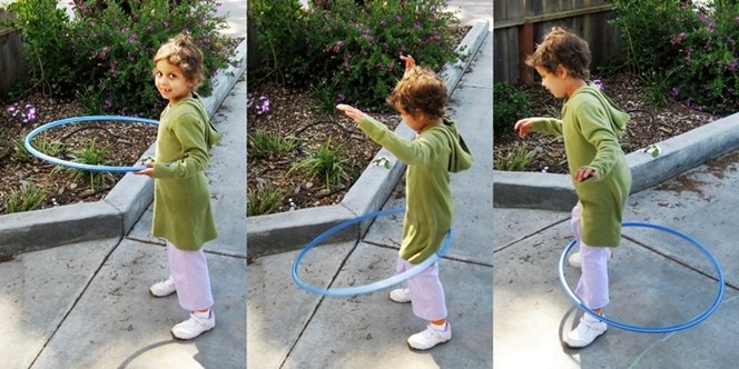 CLICK to continue: Shots of Sofia hula hooping