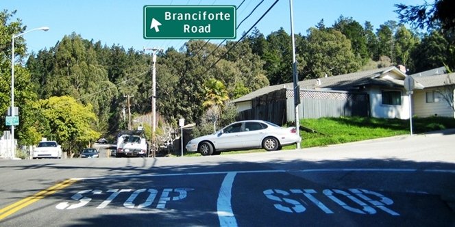 CLICK to continue: Straight onto Branciforte from Market