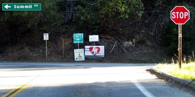 CLICK to continue: Left on Summit Road from Old San Jose Road