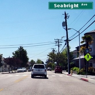 CLICK to continue on Seabright Ave at Santa Cruz Roller Palladium