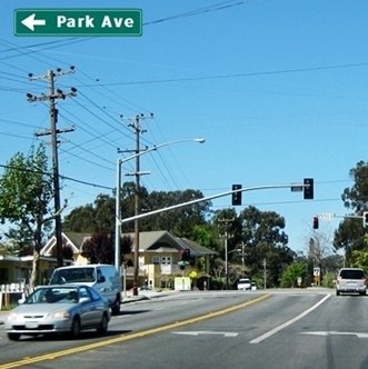 CLICK to go LEFT onto Park Ave from Soquel Drive