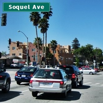 CLICK to continue on Soquel Ave at Ocean St