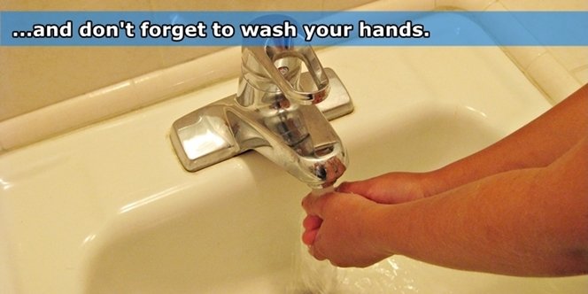 CLICK to continue: Sofia washing hands